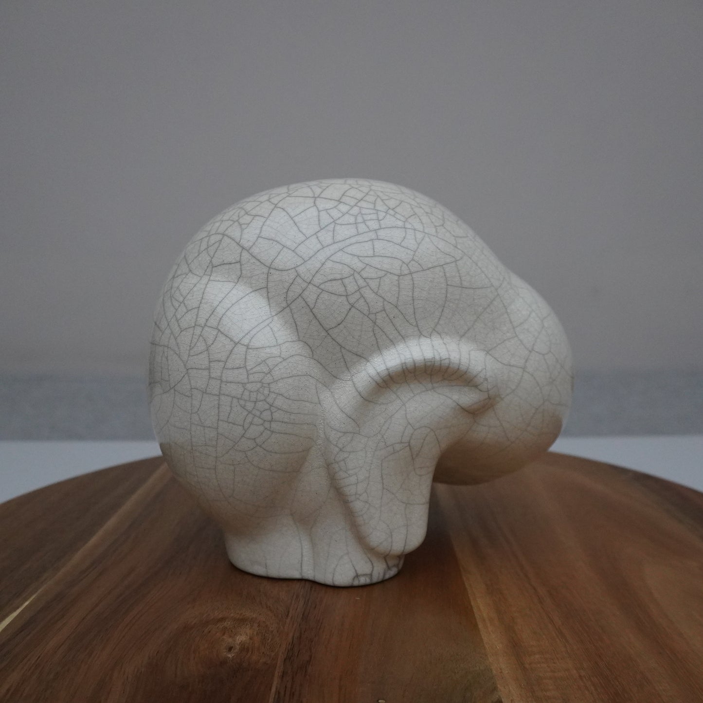 Small, White Crackled Elephant (SKU:24040102)