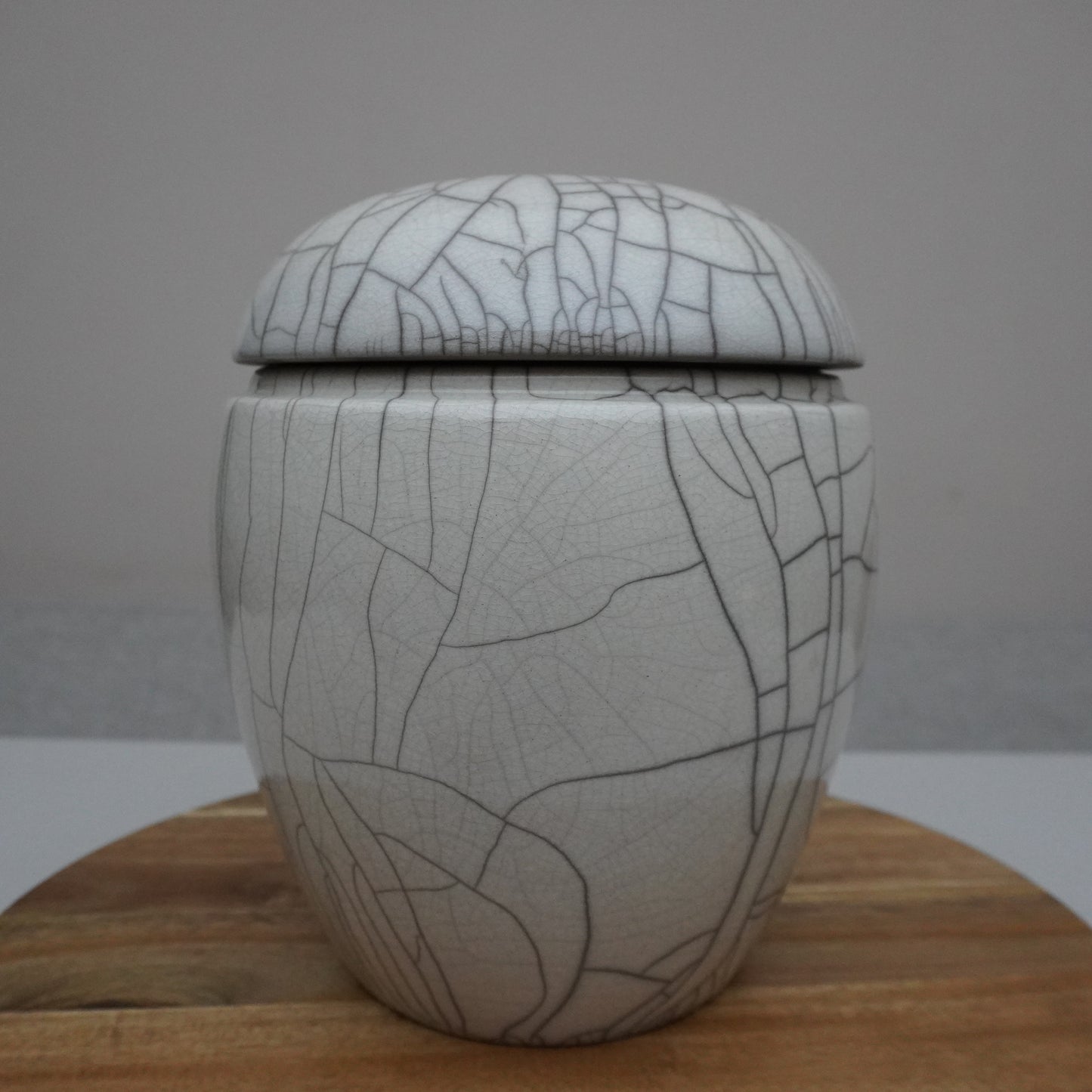 White Crackled, Cylindrical Vessel (SKU:24040122)