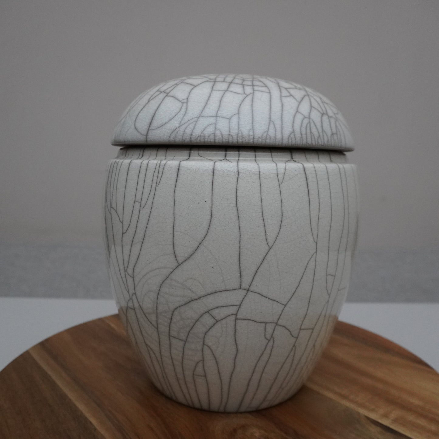 White Crackled, Cylindrical Vessel (SKU:24040122)