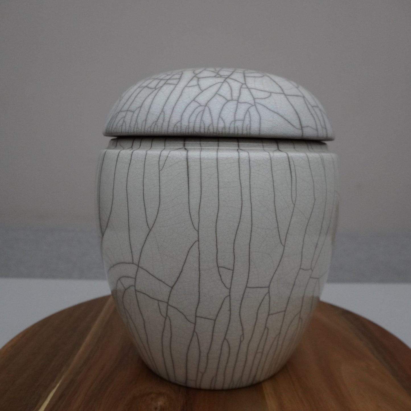 White Crackled, Cylindrical Vessel (SKU:24040122)