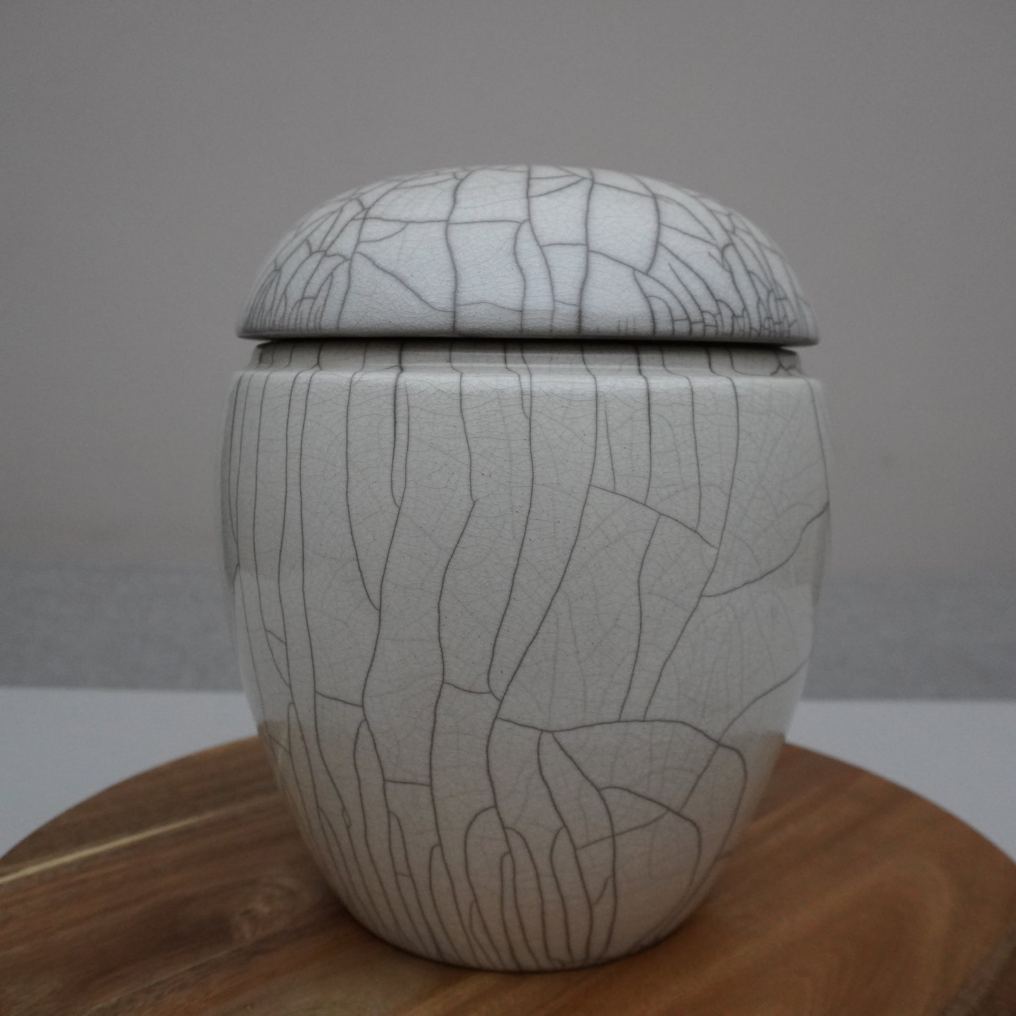 White Crackled, Cylindrical Vessel (SKU:24040122)