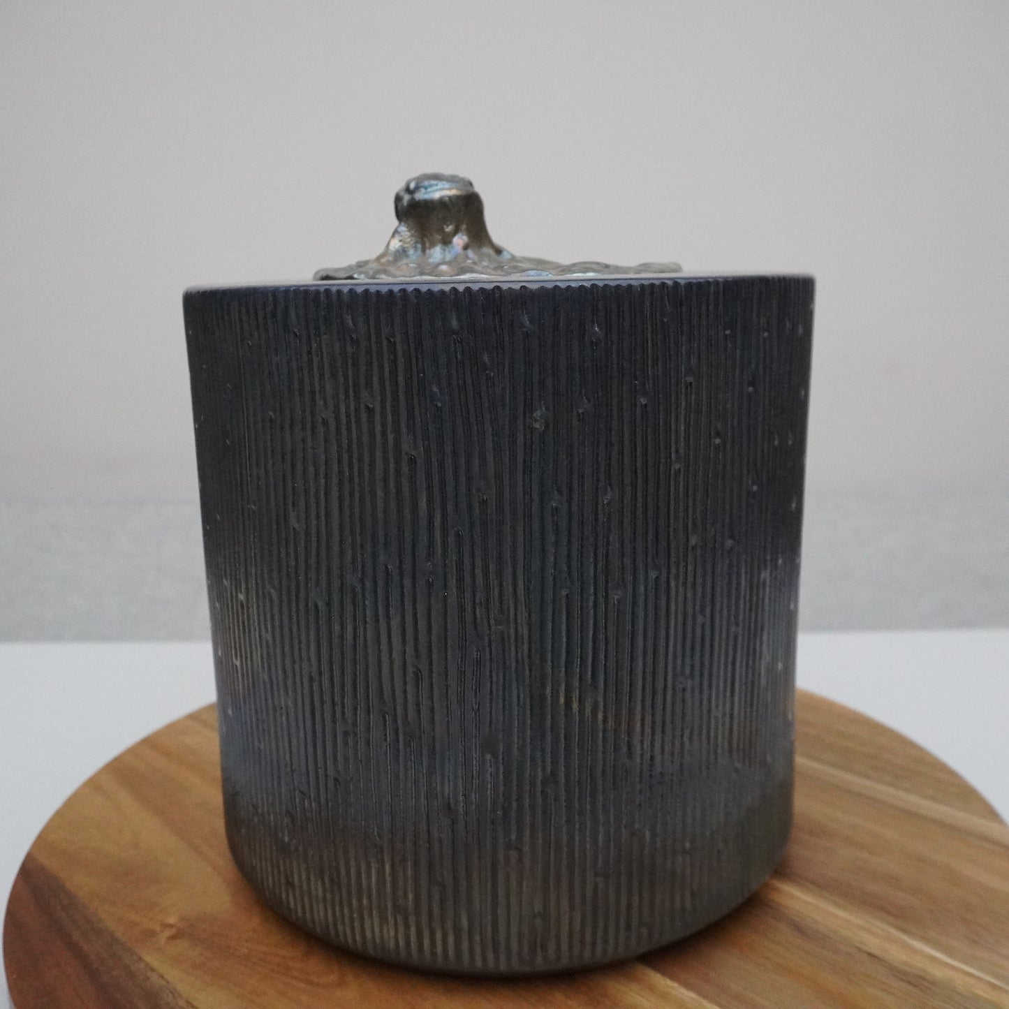 Threaded, Cylindrical Silver Vessel (SKU:24040123)