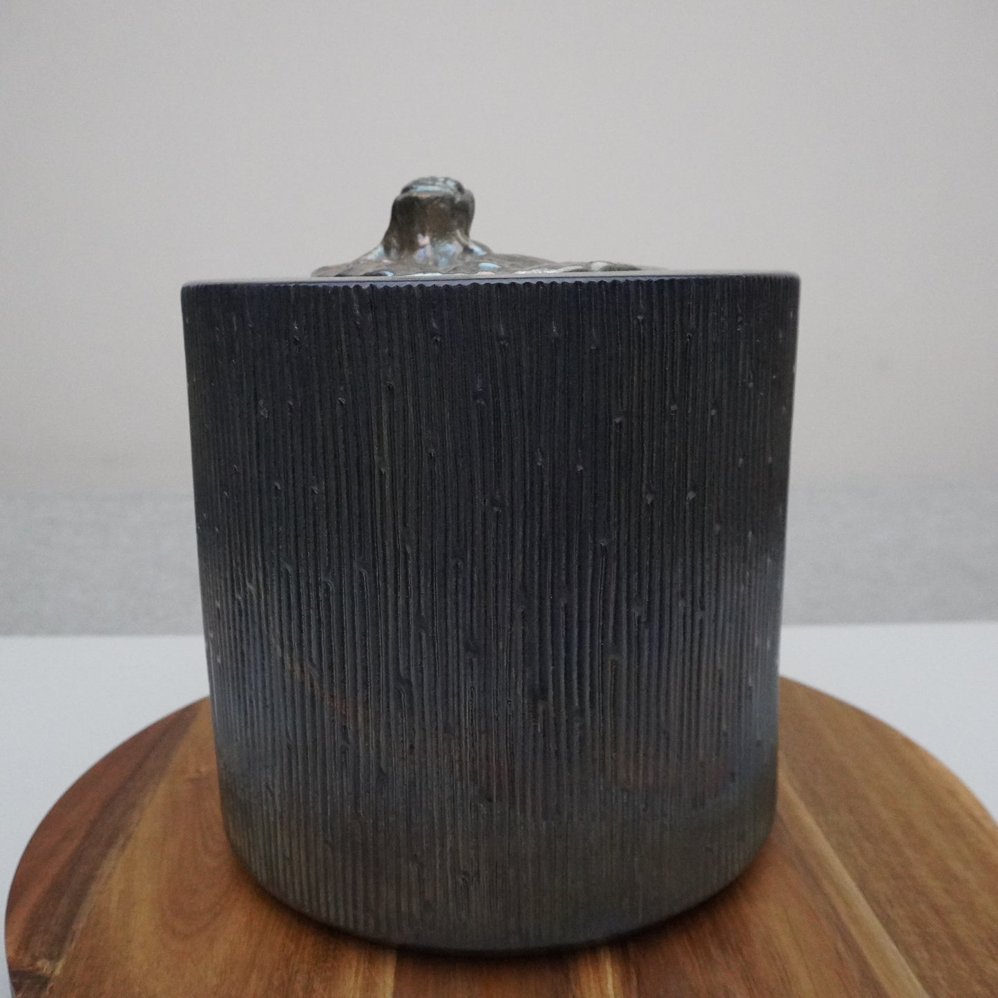 Threaded, Cylindrical Silver Vessel (SKU:24040123)