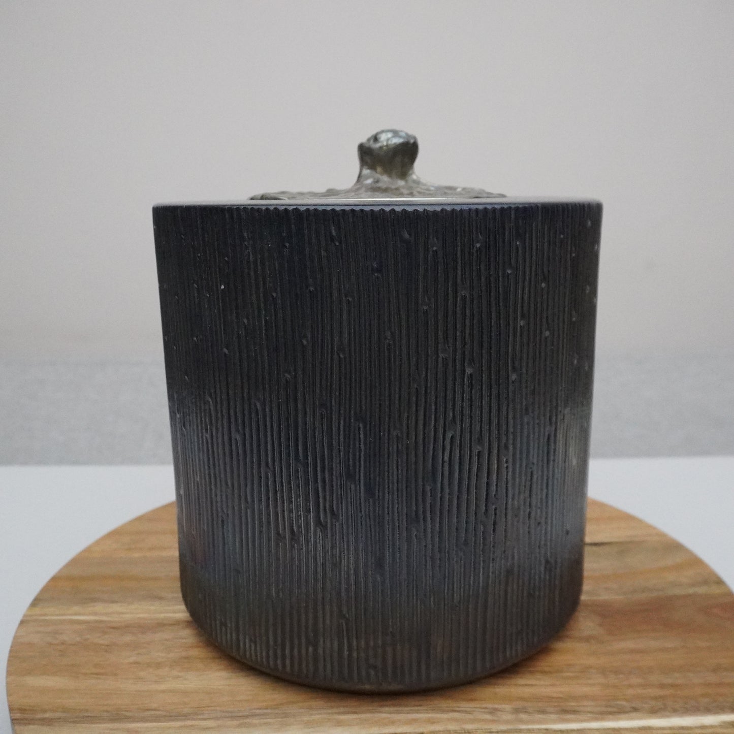 Threaded, Cylindrical Silver Vessel (SKU:24040123)